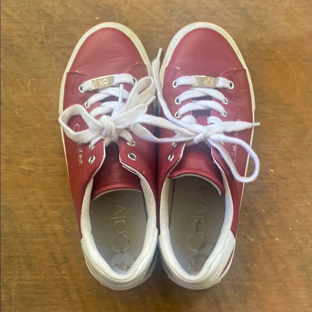 Calvin Klein Kids Burgundy Sneakers